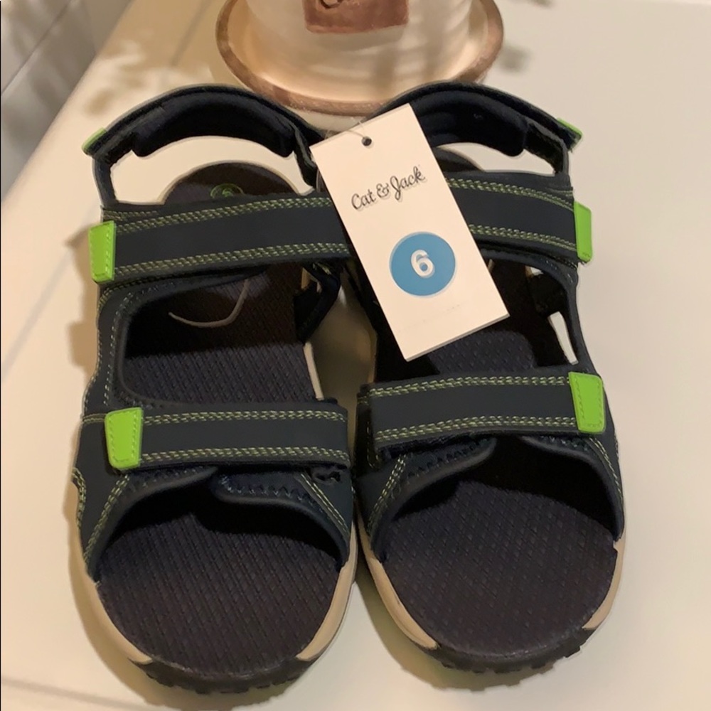 NWT Cat & Jack navy blue sandals
